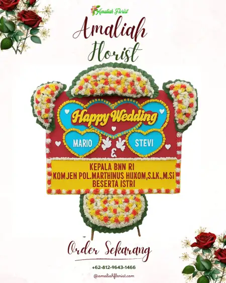 Papan Bunga Pernikahan Sidomulyo Timur